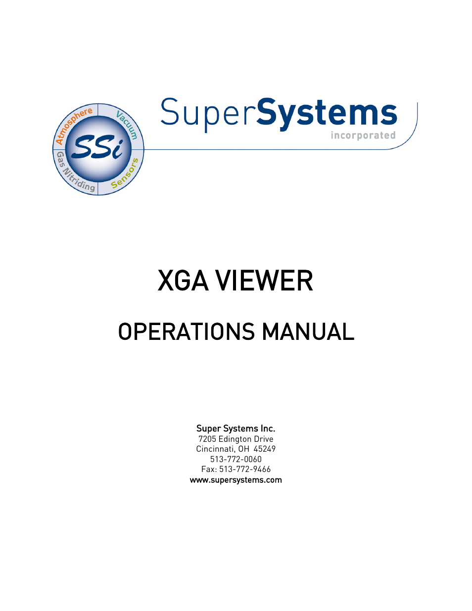 Super Systems XGA Viewer User Manual | 46 pages