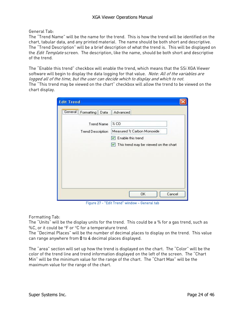 Super Systems XGA Viewer User Manual | Page 24 / 46