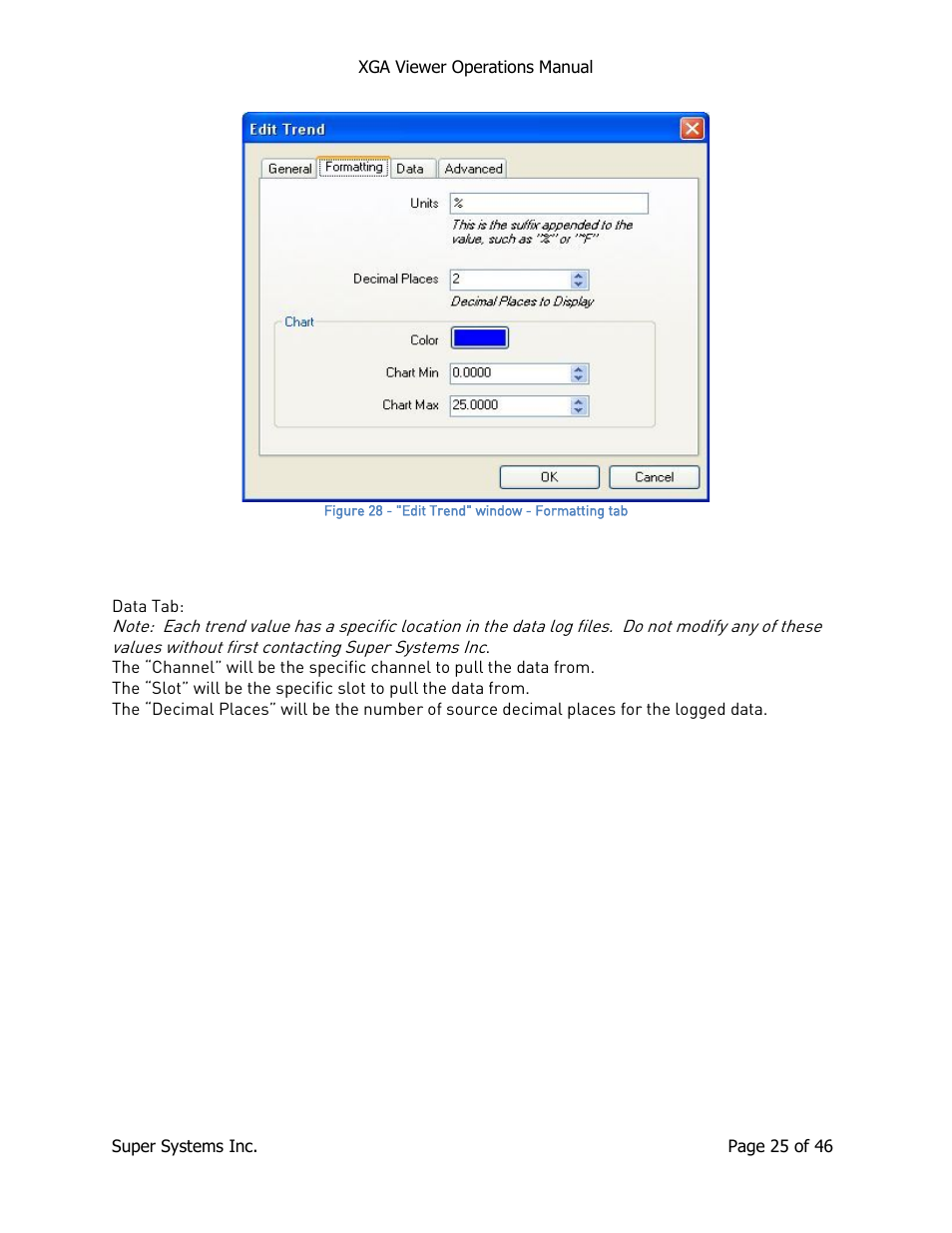 Super Systems XGA Viewer User Manual | Page 25 / 46