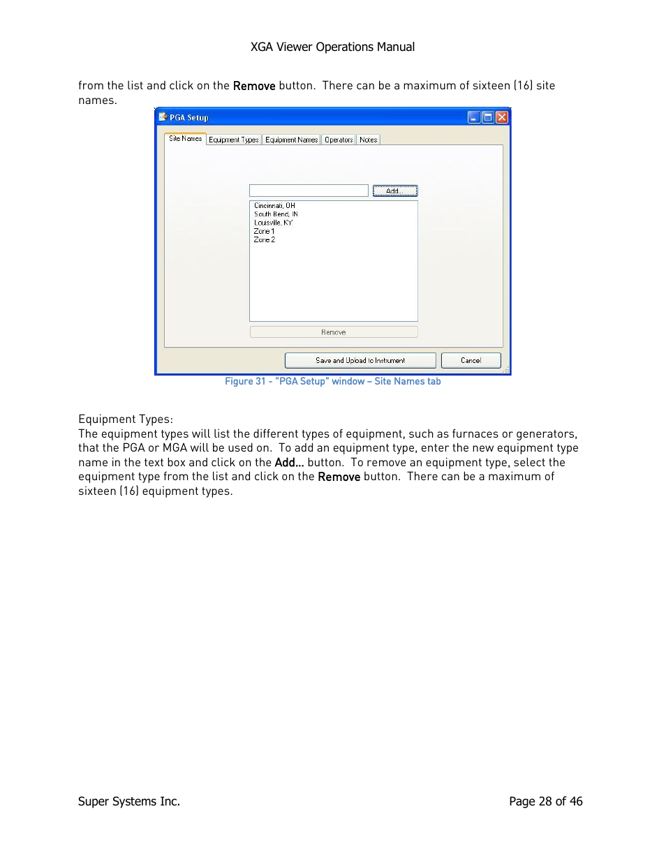 Super Systems XGA Viewer User Manual | Page 28 / 46