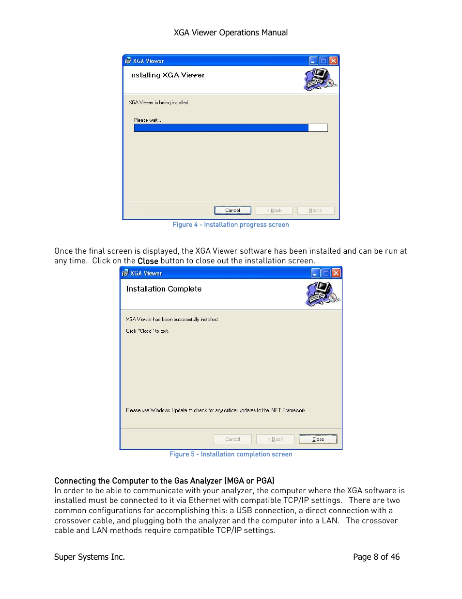 Super Systems XGA Viewer User Manual | Page 8 / 46