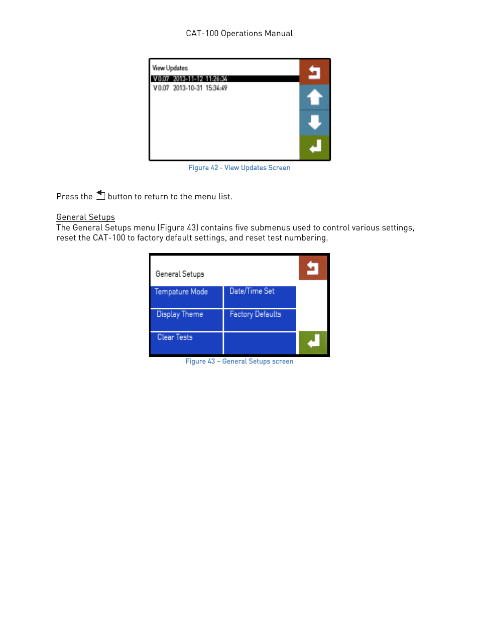 General setups, Figure 42) | Super Systems CAT-100 User Manual | Page 29 / 51