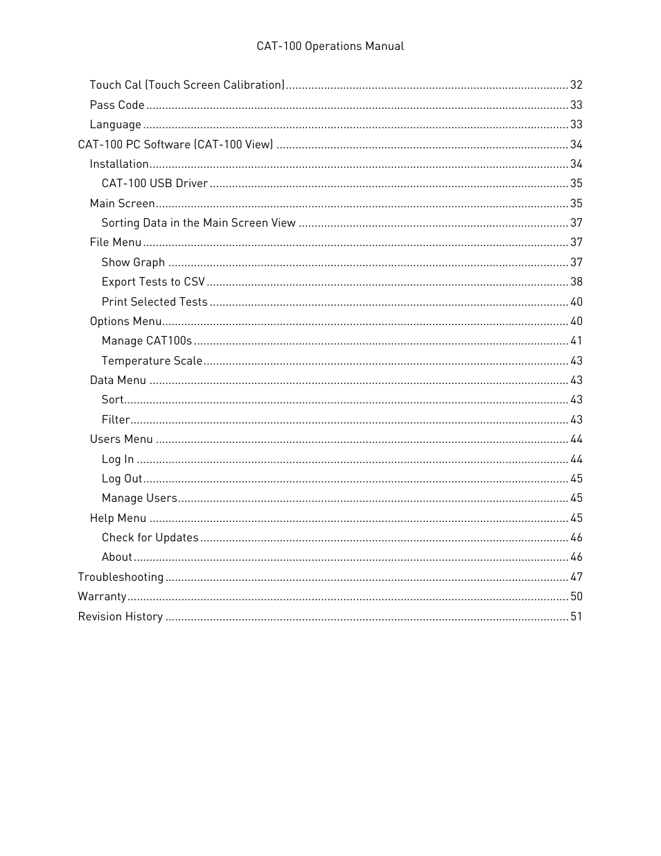 Super Systems CAT-100 User Manual | Page 4 / 51