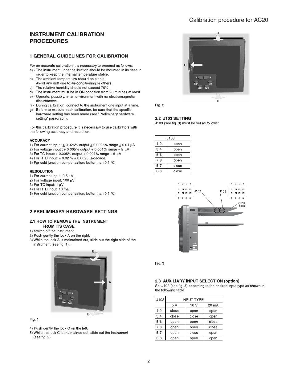 Calibration procedure for ac20 | Super Systems AC20 User Manual | Page 108 / 114