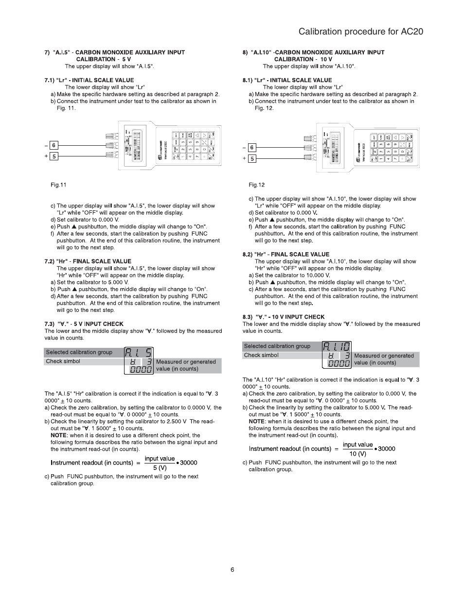 Calibration procedure for ac20 | Super Systems AC20 User Manual | Page 112 / 114