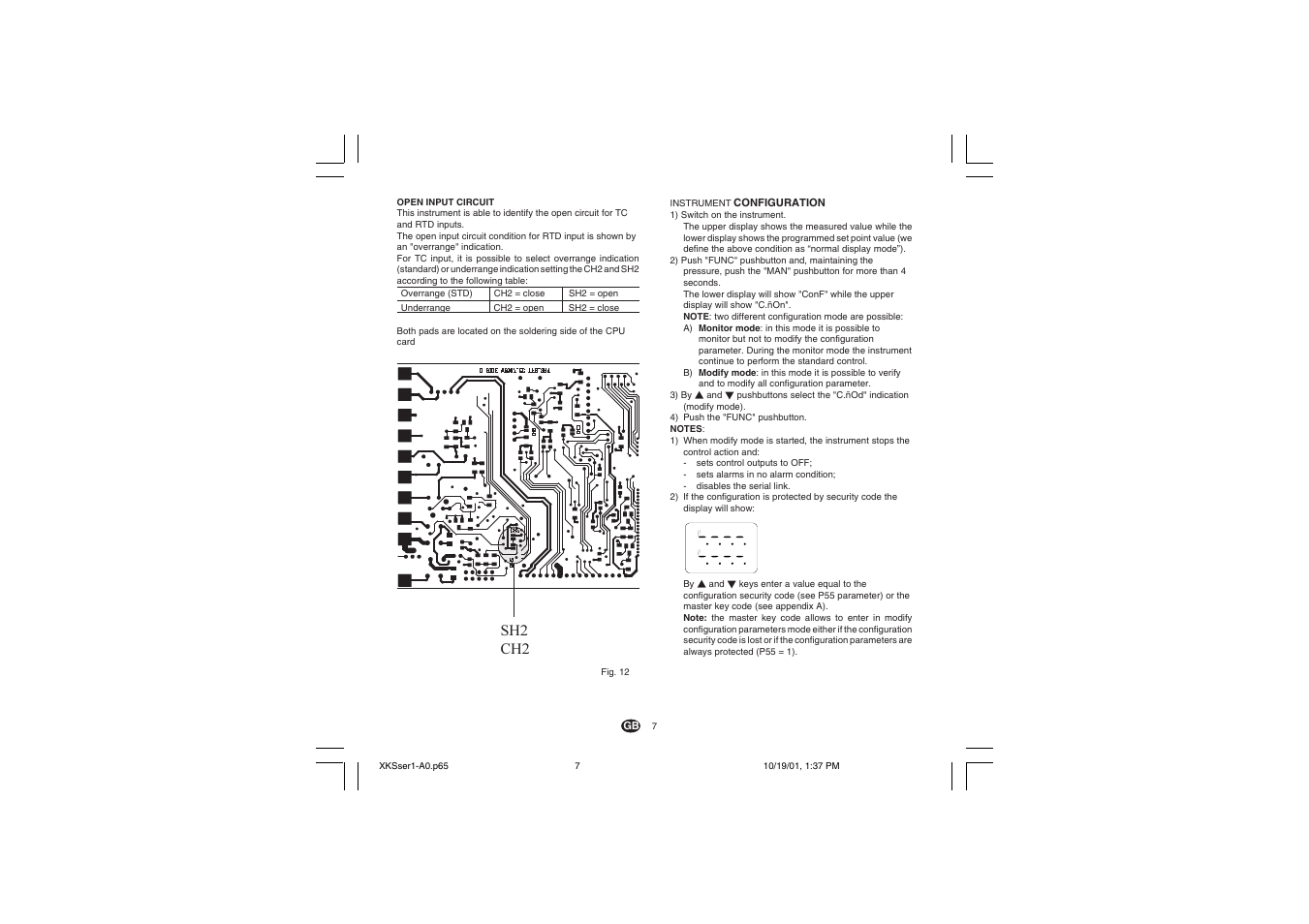 Sh2 ch2 | Super Systems 7EK 31082 User Manual | Page 12 / 34