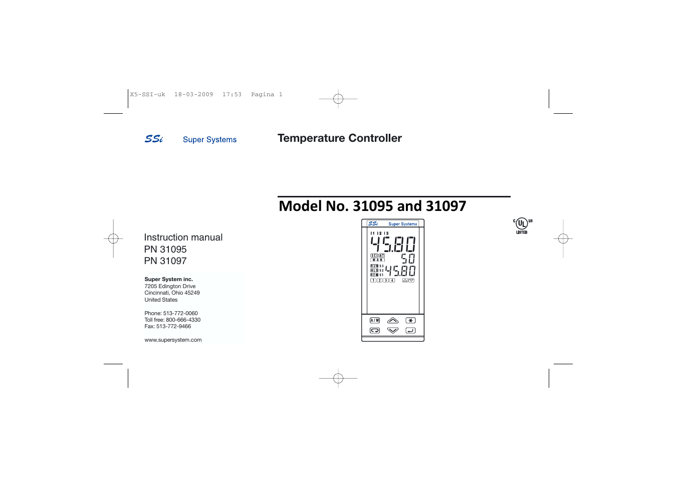 Super Systems X5 User Manual | 74 pages