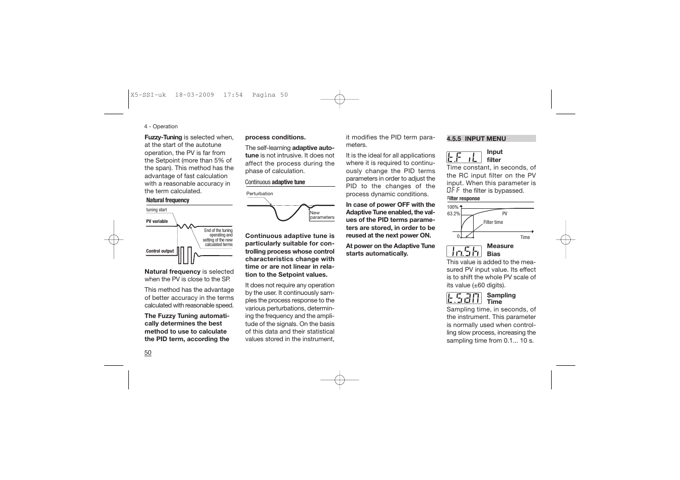 T.sam #in.sh, T.fil | Super Systems X5 User Manual | Page 50 / 74