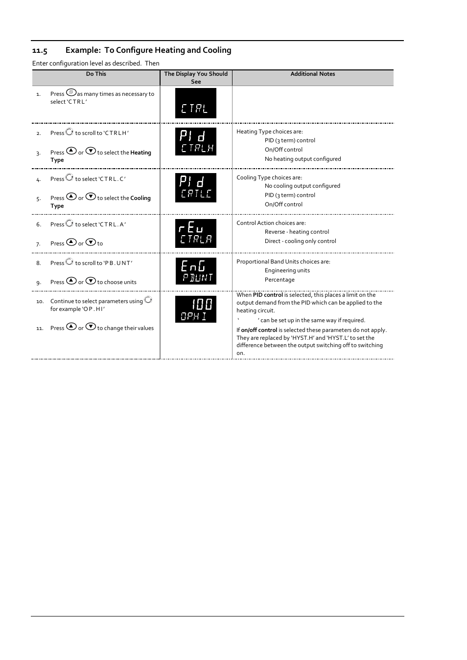 5 example: to configure heating and cooling, Example: to configure heating and cooling | Super Systems 3 Series User Manual | Page 60 / 92