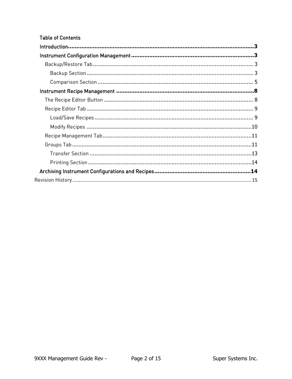 Super Systems 9000 Series User Manual | Page 2 / 15