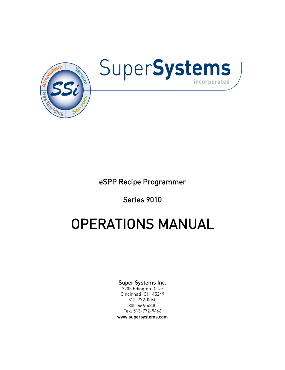 Super Systems 9010 Series User Manual | 66 pages