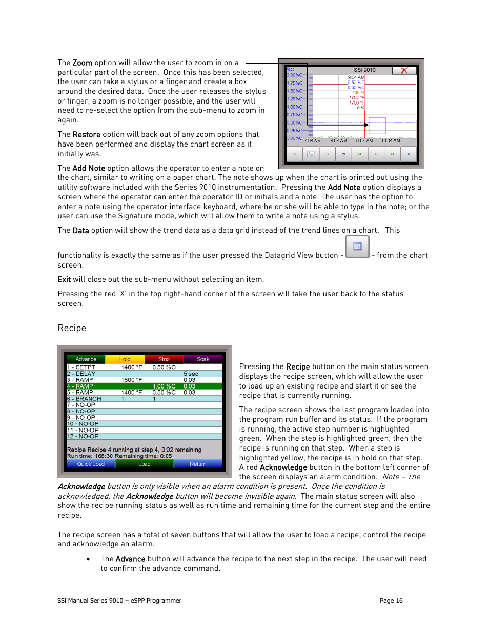 Recipe | Super Systems 9010 Series User Manual | Page 16 / 66