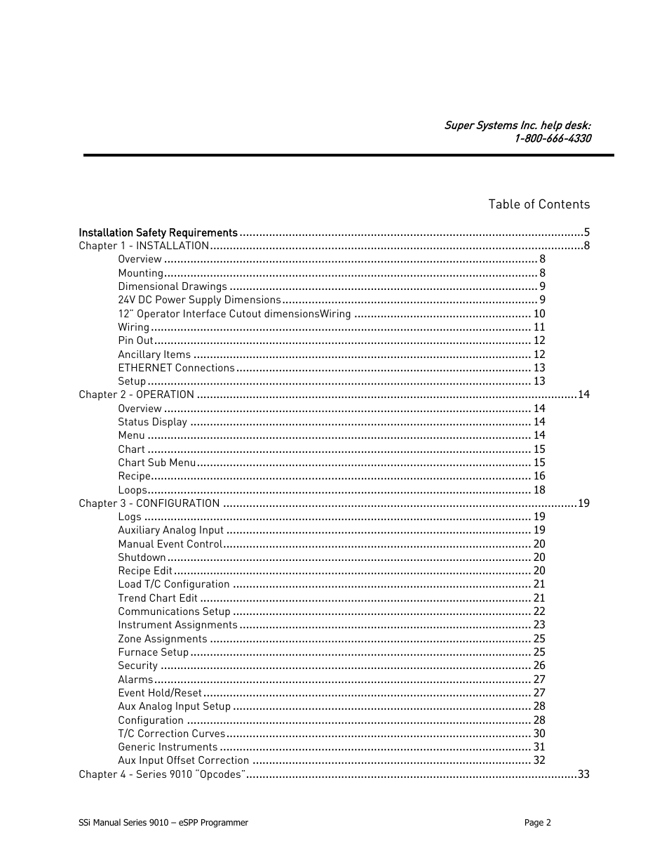 Super Systems 9010 Series User Manual | Page 2 / 66