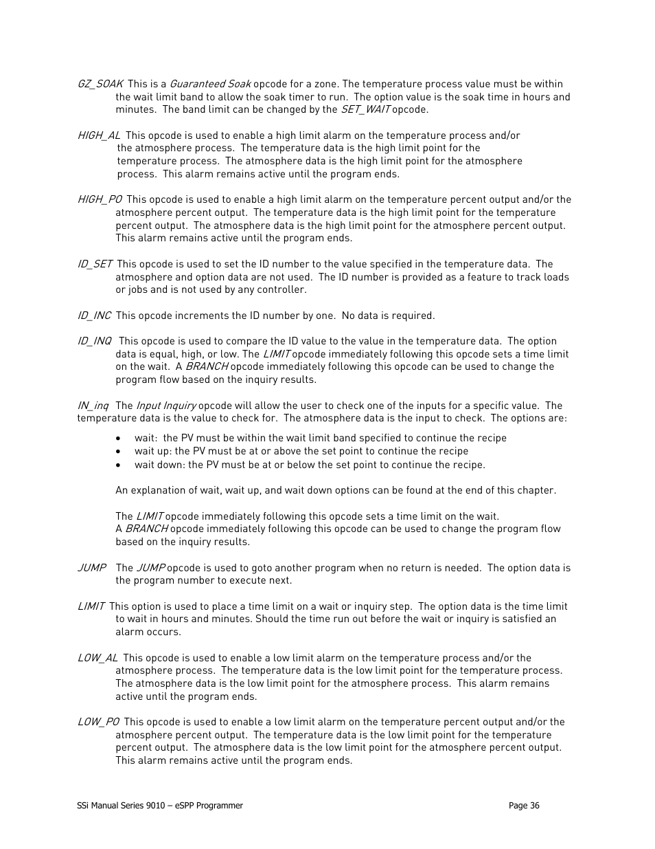 Super Systems 9010 Series User Manual | Page 36 / 66