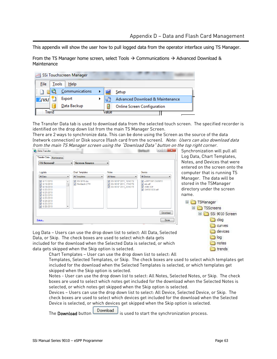 Appendix d – data and flash card management | Super Systems 9010 Series User Manual | Page 63 / 66