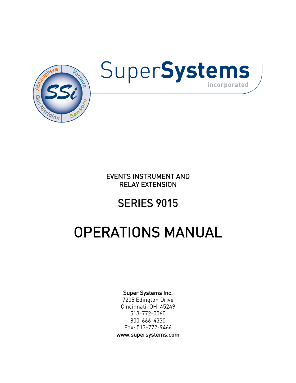 Super Systems 9015 Series User Manual | 11 pages