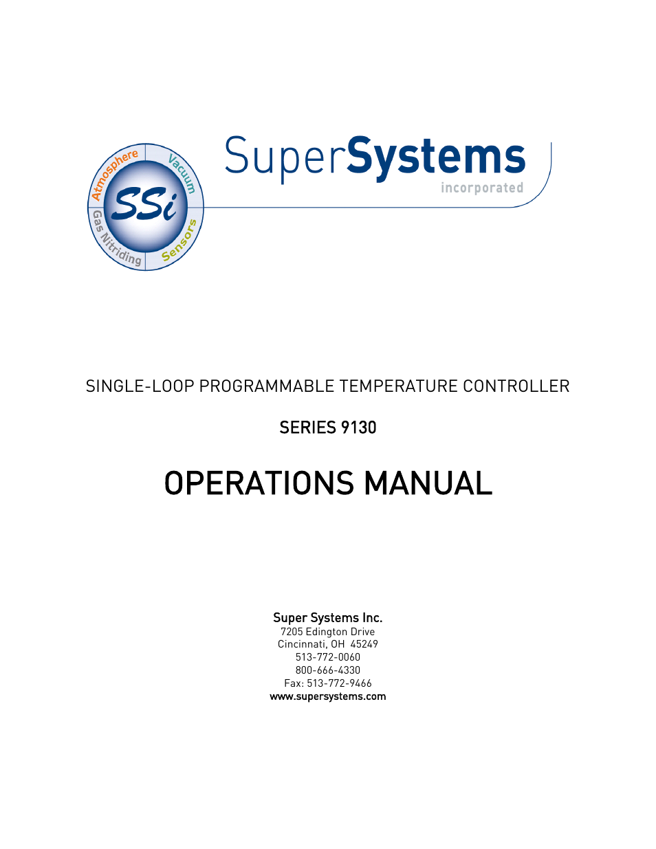 Super Systems 9130 Series User Manual | 174 pages