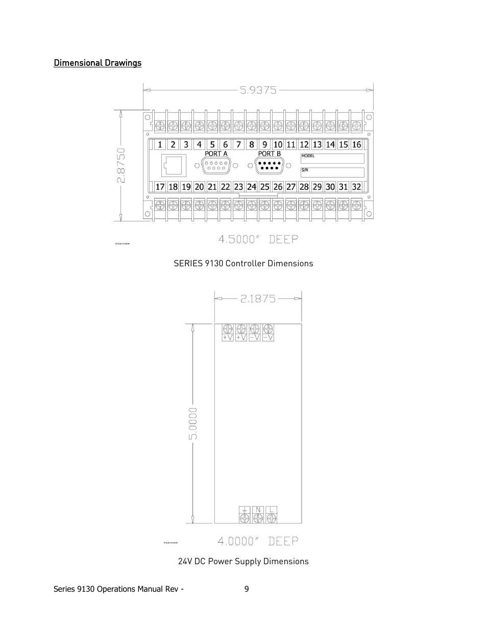 Imensional, Rawings | Super Systems 9130 Series User Manual | Page 10 / 174