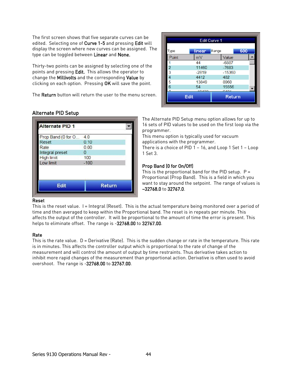 Alternate pid setup | Super Systems 9130 Series User Manual | Page 45 / 174