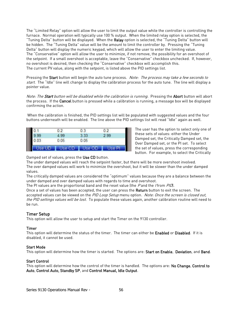 Timer setup | Super Systems 9130 Series User Manual | Page 57 / 174
