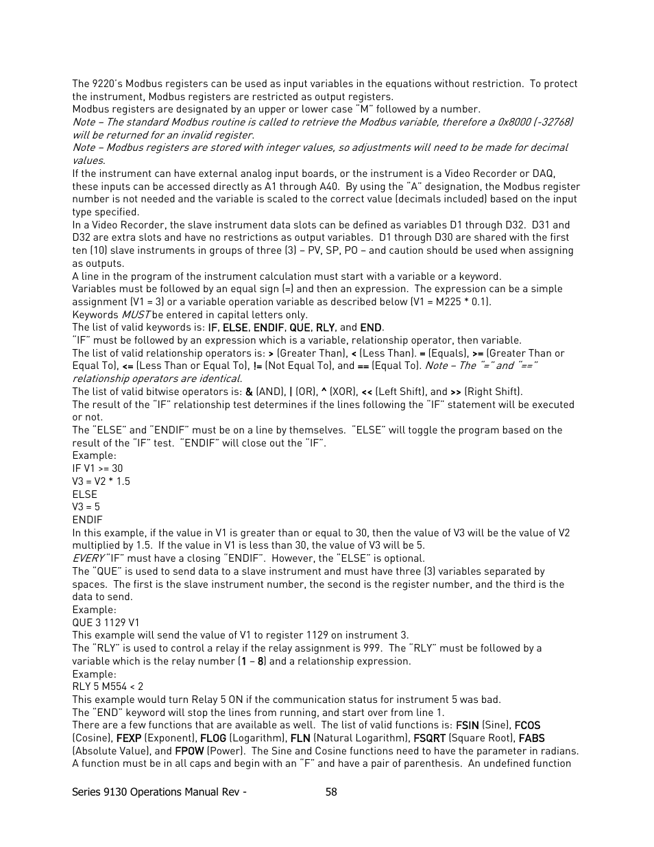 Super Systems 9130 Series User Manual | Page 59 / 174