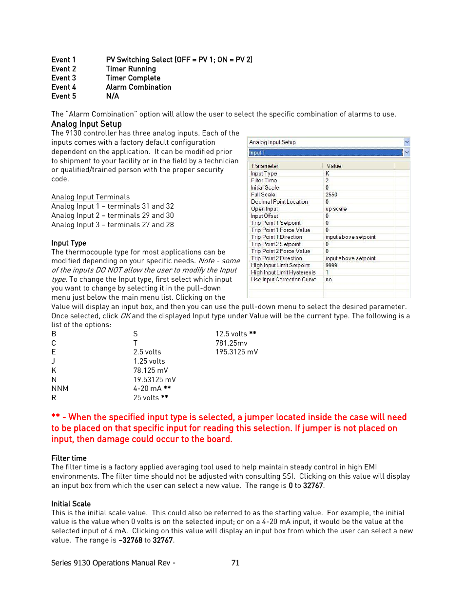 Nalog, Nput, Etup | Super Systems 9130 Series User Manual | Page 72 / 174