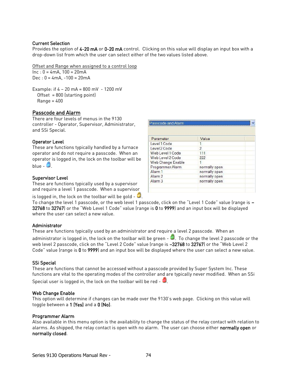 Asscode and, Larm | Super Systems 9130 Series User Manual | Page 75 / 174