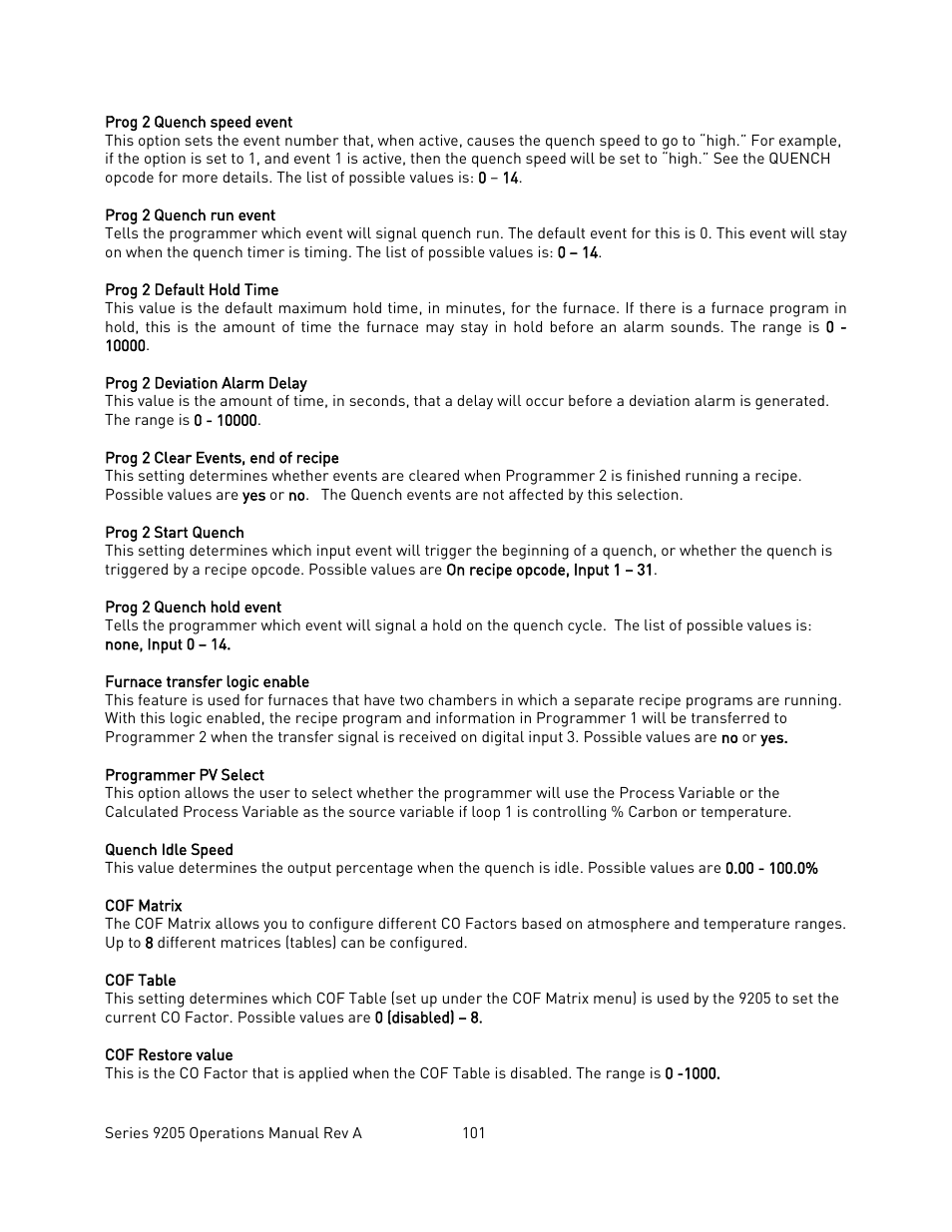 Super Systems 9205 Series User Manual | Page 102 / 235
