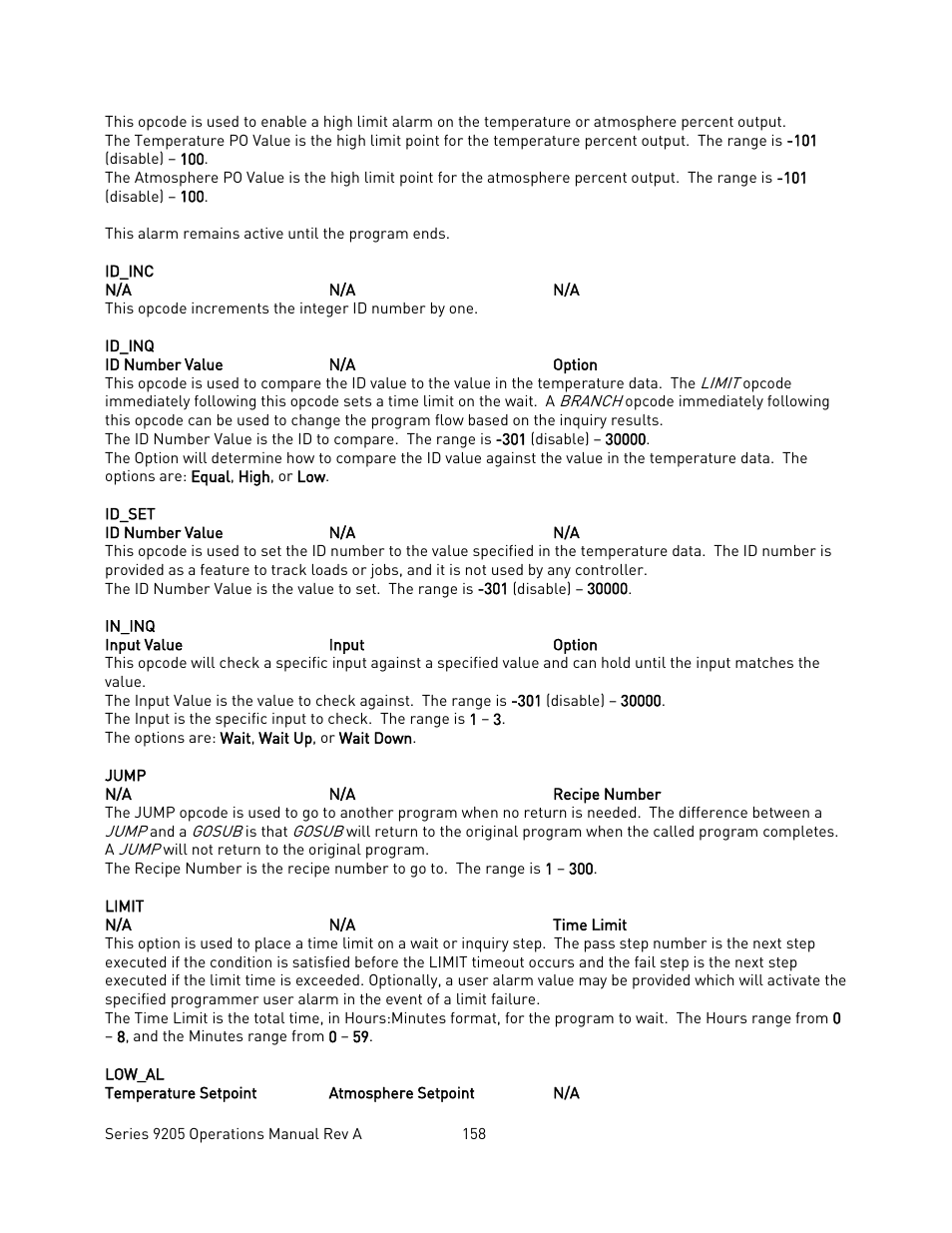 Super Systems 9205 Series User Manual | Page 159 / 235