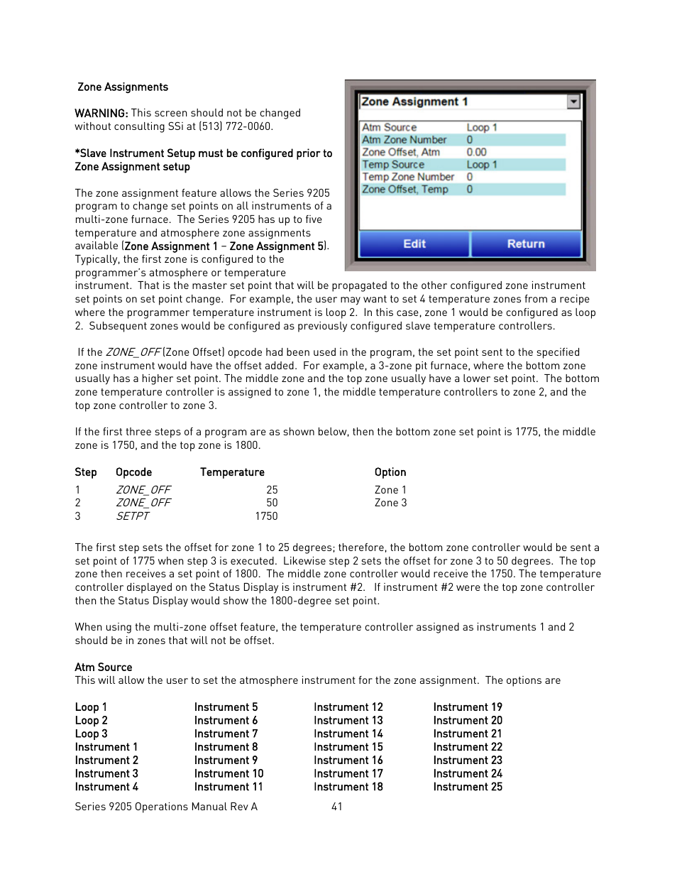 Zone assignments | Super Systems 9205 Series User Manual | Page 42 / 235