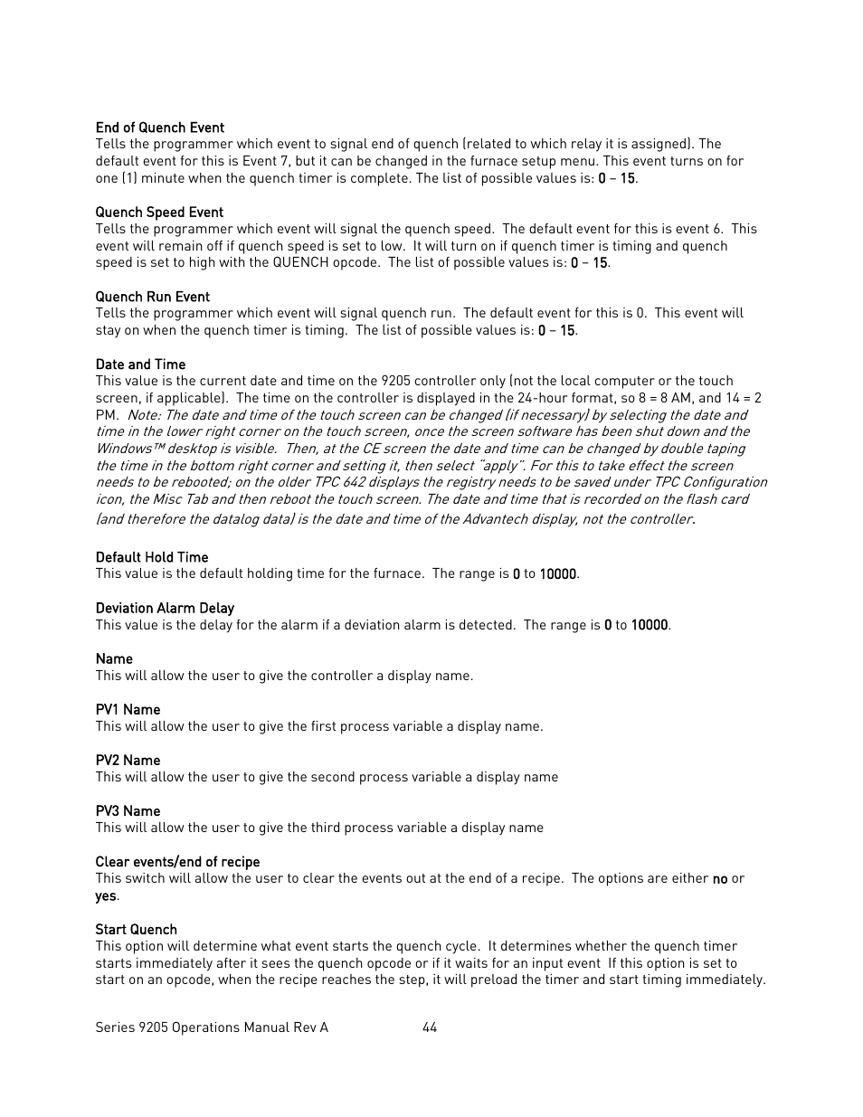 Super Systems 9205 Series User Manual | Page 45 / 235
