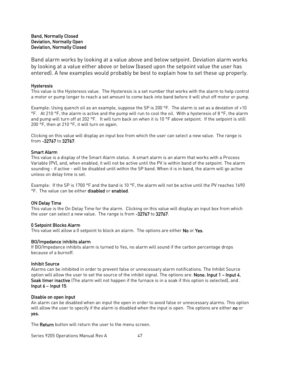 Super Systems 9205 Series User Manual | Page 48 / 235