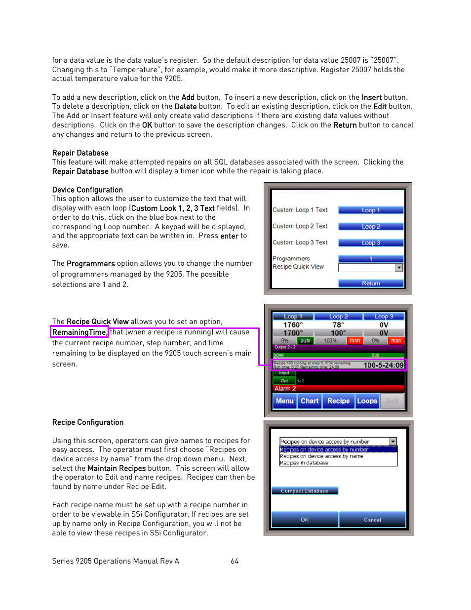 Super Systems 9205 Series User Manual | Page 65 / 235