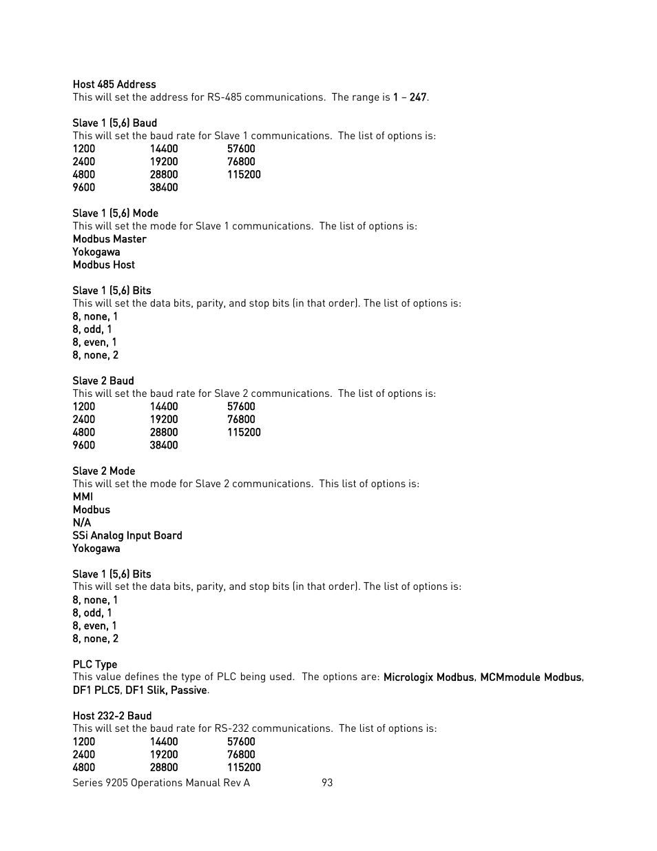 Super Systems 9205 Series User Manual | Page 94 / 235