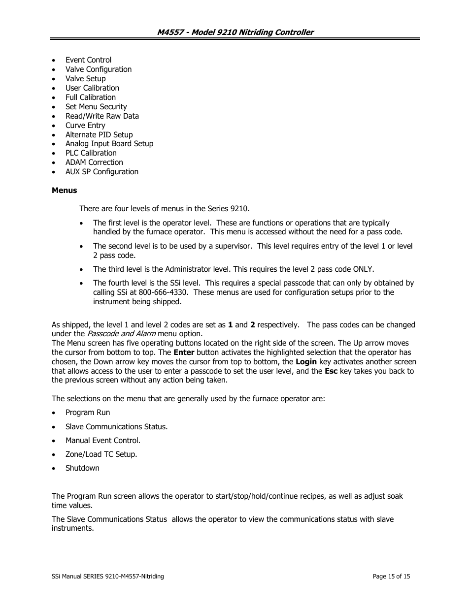 Super Systems 9210 Series User Manual | Page 15 / 65
