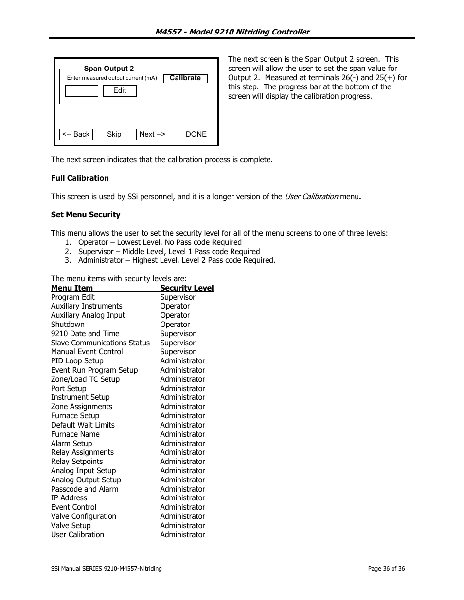 Super Systems 9210 Series User Manual | Page 36 / 65