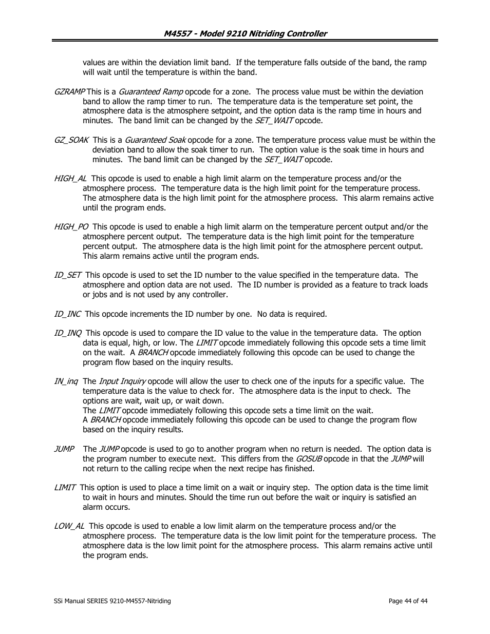 Super Systems 9210 Series User Manual | Page 44 / 65