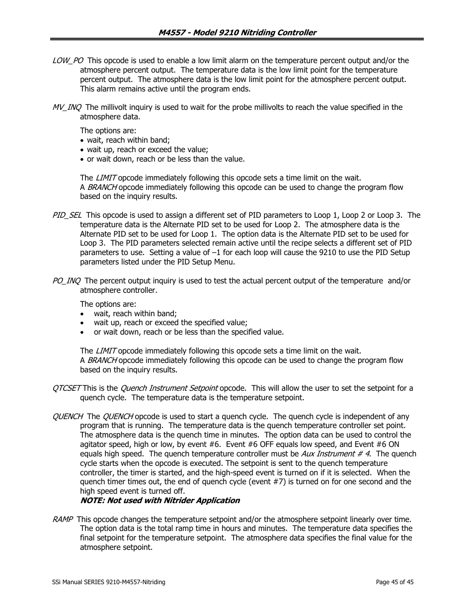 Super Systems 9210 Series User Manual | Page 45 / 65
