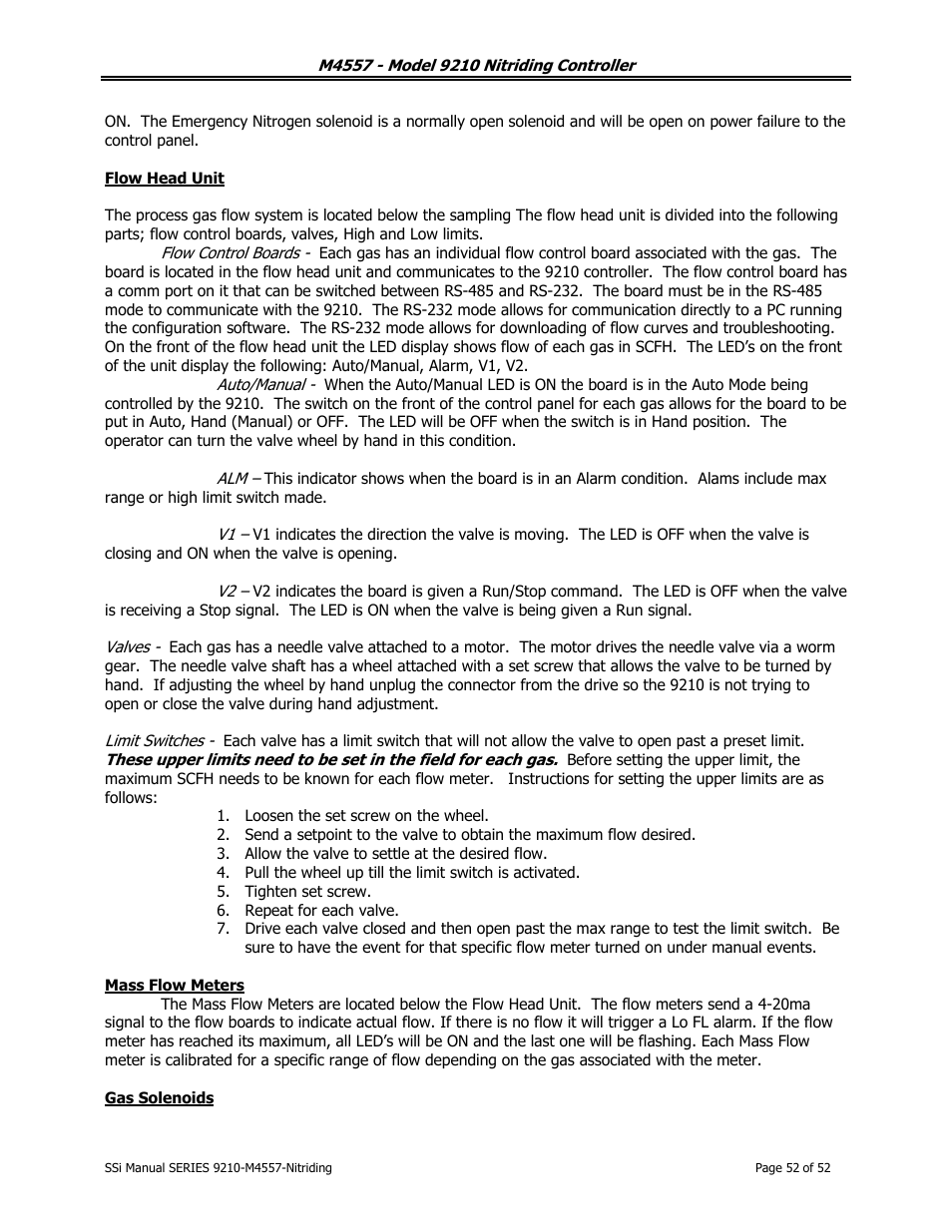 Super Systems 9210 Series User Manual | Page 52 / 65
