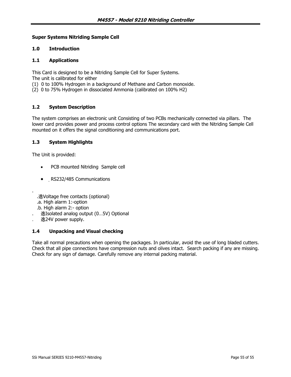 Super Systems 9210 Series User Manual | Page 55 / 65