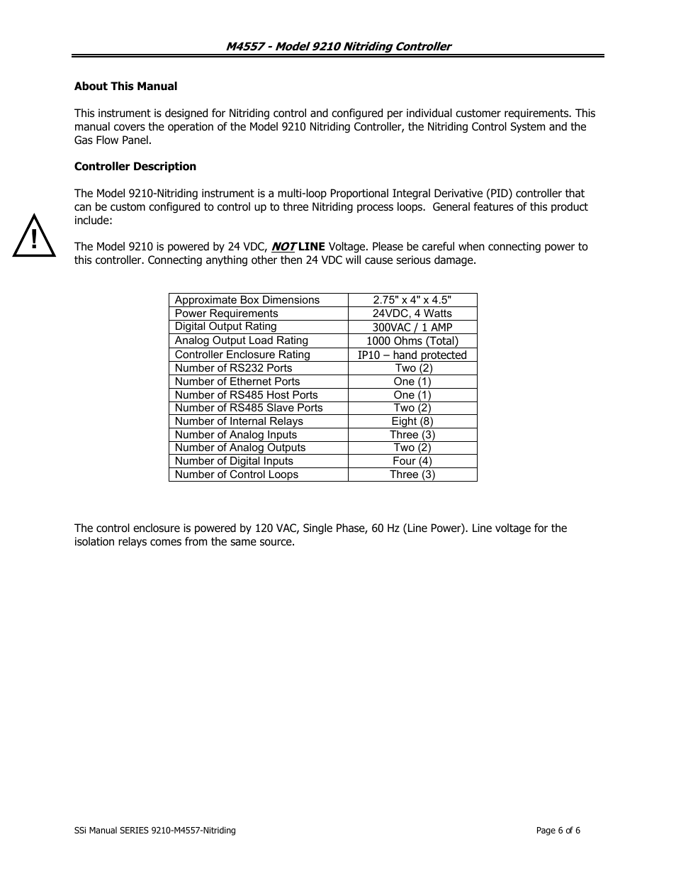 Super Systems 9210 Series User Manual | Page 6 / 65