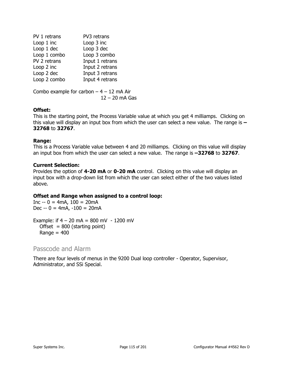 Passcode and alarm | Super Systems PC Configurator 2 User Manual | Page 115 / 201