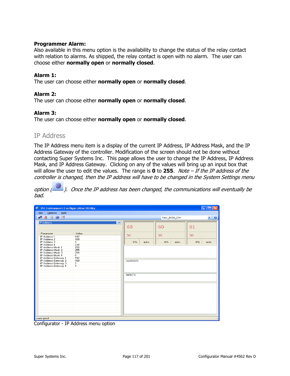 Ip address | Super Systems PC Configurator 2 User Manual | Page 117 / 201