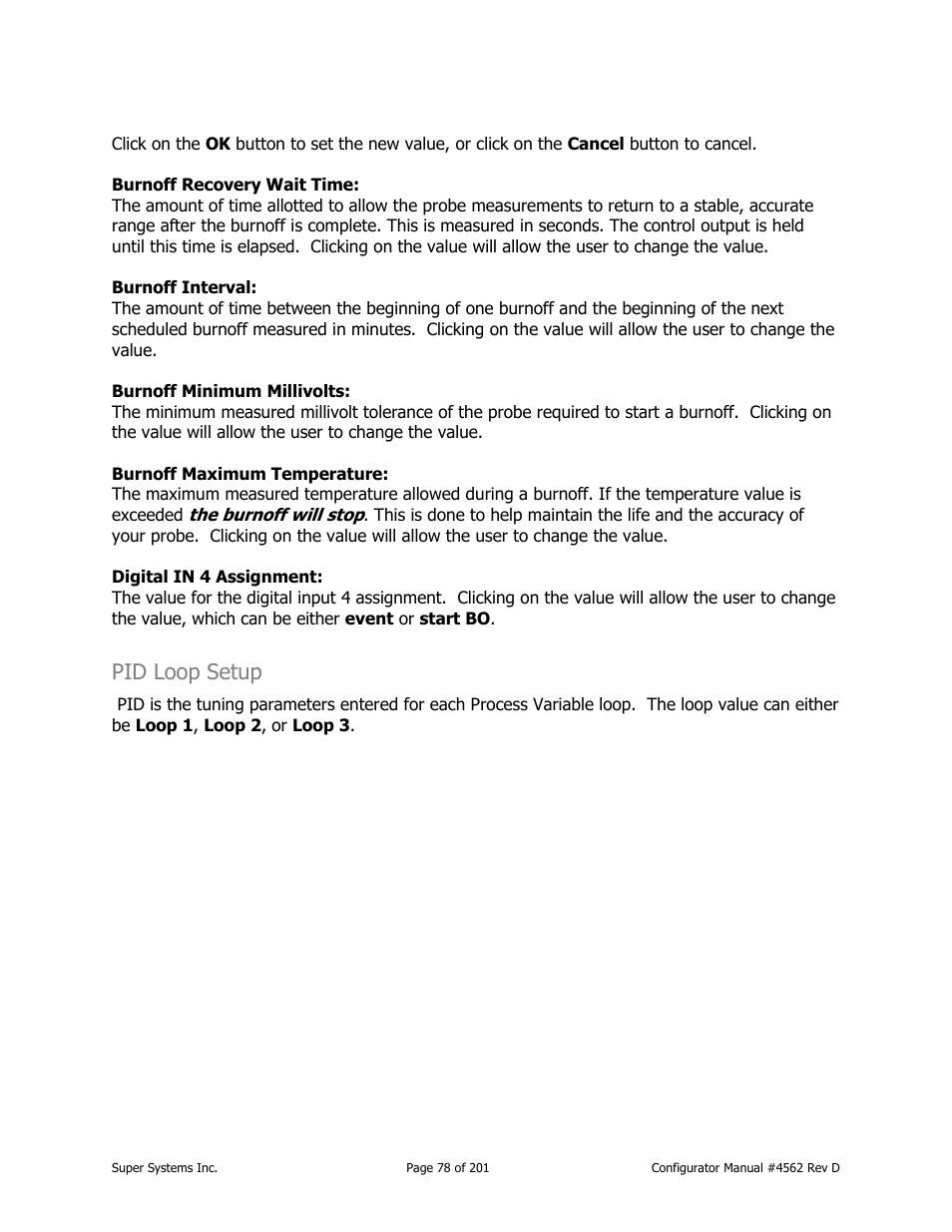 Pid loop setup | Super Systems PC Configurator 2 User Manual | Page 78 / 201