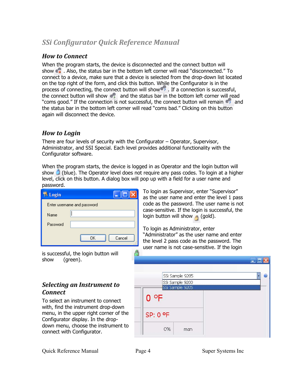 Ssi configurator quick reference manual | Super Systems PC Configurator 2 Quick Start User Manual | Page 3 / 15