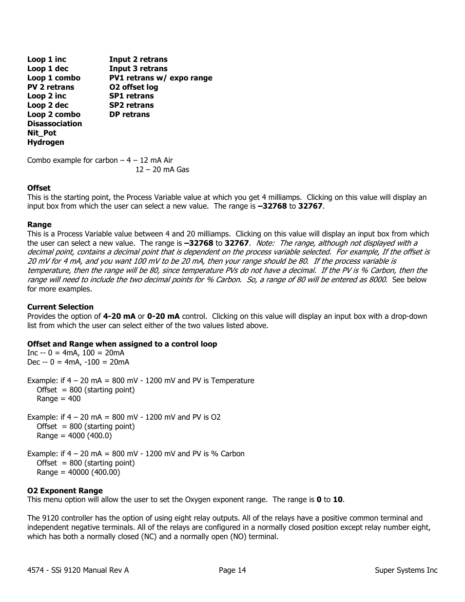 Super Systems 9120 User Manual | Page 14 / 45