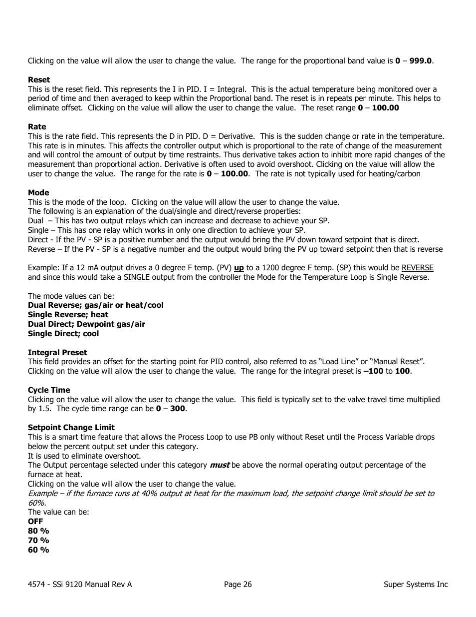 Super Systems 9120 User Manual | Page 26 / 45