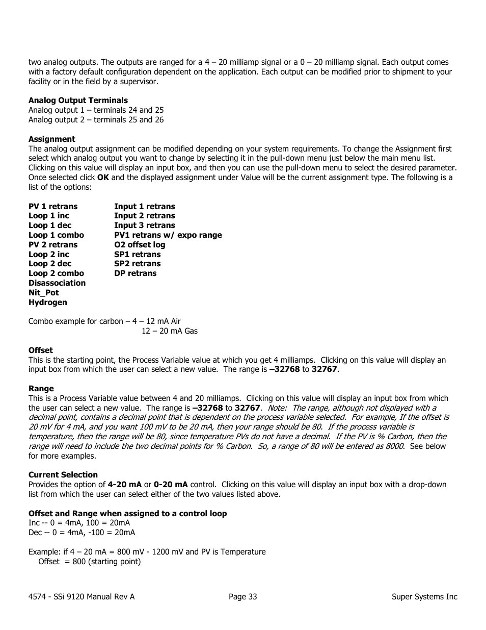 Super Systems 9120 User Manual | Page 33 / 45