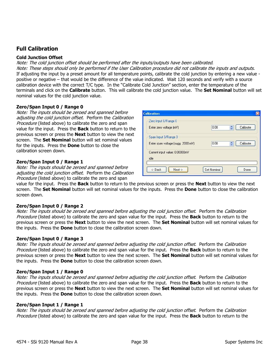Super Systems 9120 User Manual | Page 38 / 45