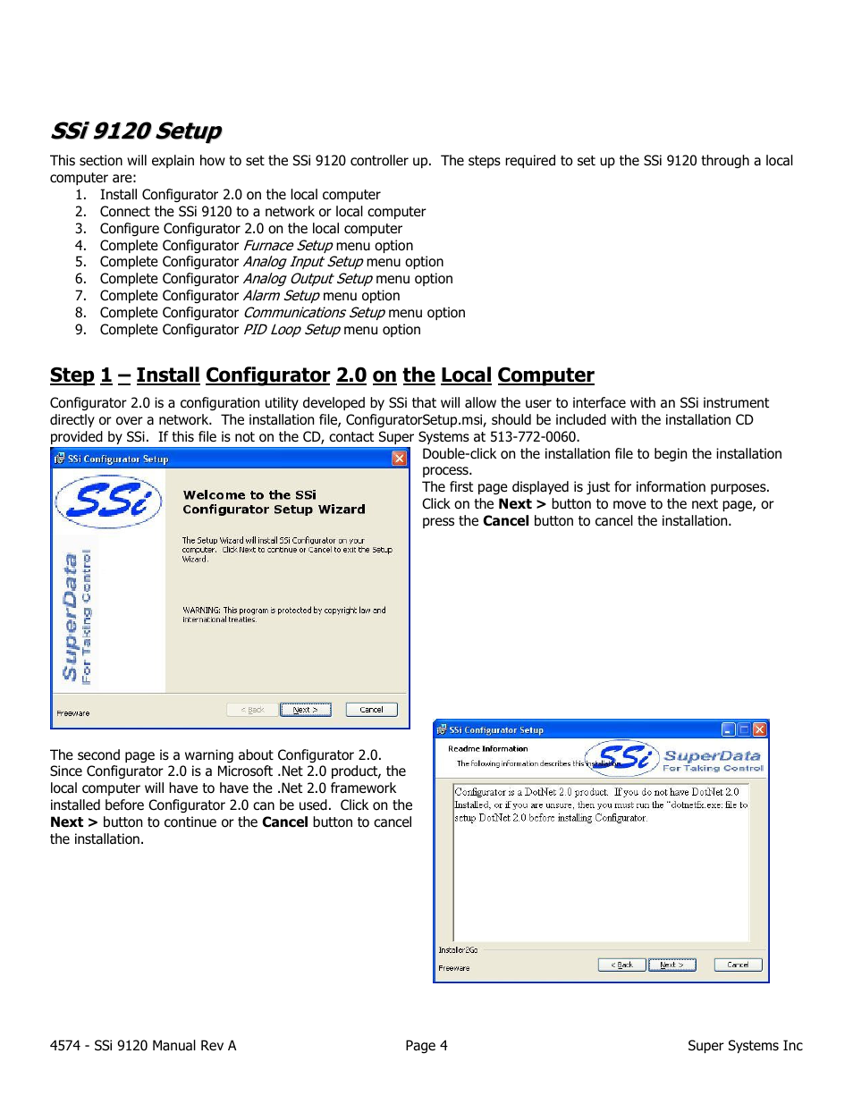 Super Systems 9120 User Manual | Page 4 / 45